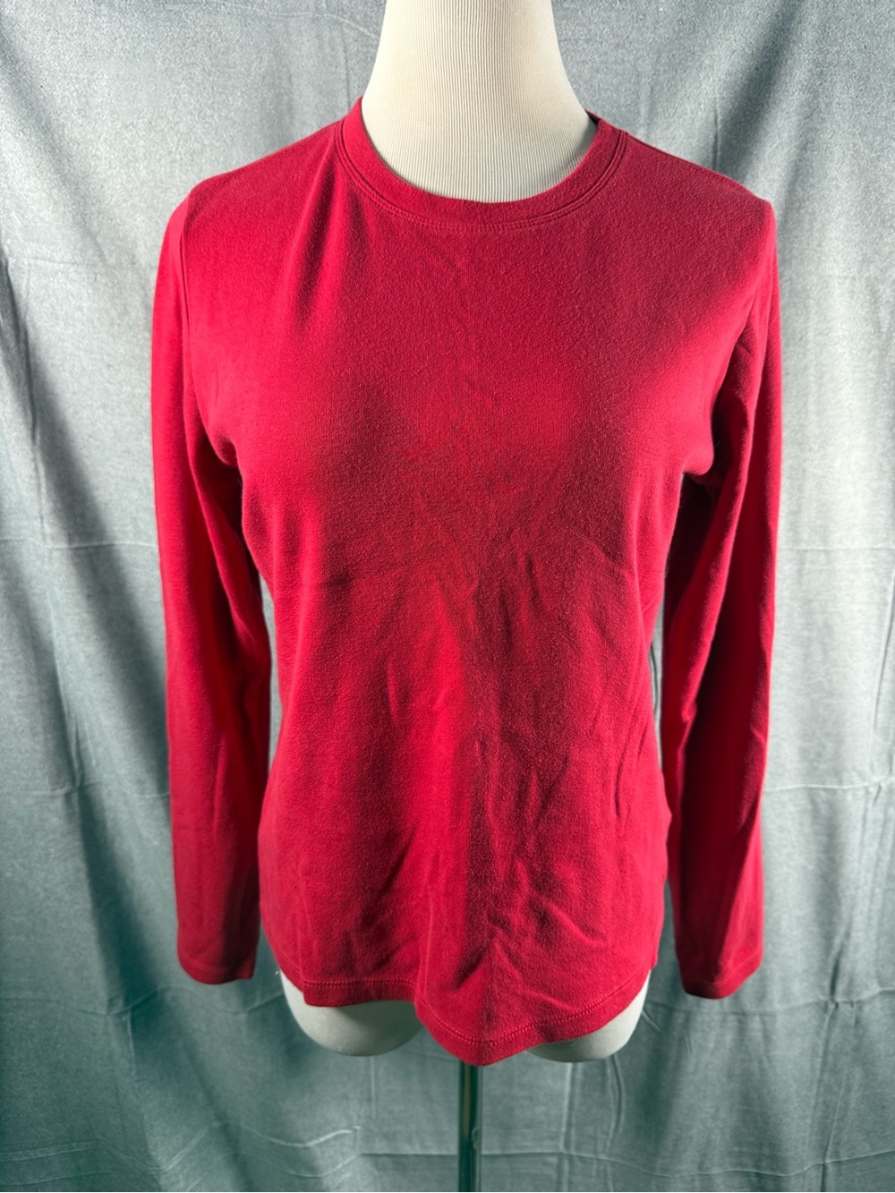 2502-No Boundaries Women's Long-Sleeve Crewneck Top - Red